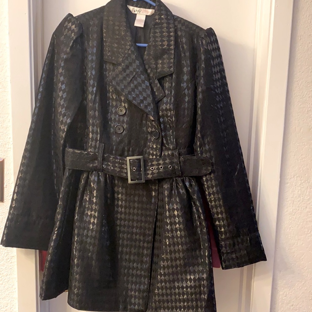 EUC. Black belted trench jacket